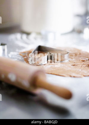 Die Herstellung von Lebkuchen Weihnachten Schweden Stockfoto