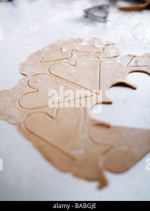 Die Herstellung von Lebkuchen Weihnachten Schweden Stockfoto