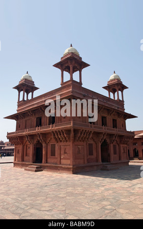 Diwan-i-Khas oder Halle von privaten Publikum. Fatehpur Sikri City Complex in der Nähe von Agra. Indien. Stockfoto