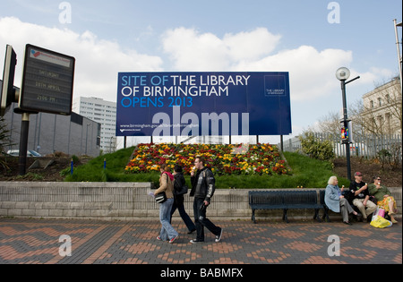 Der Standort der geplanten neuen Bibliothek in Centenary Square Birmingham. Das neue Gebäude soll vom niederländischen Architekten Mecanno. Stockfoto