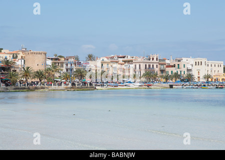 Strand von Mondello, Palermo, Sizilien, Italien Stockfoto