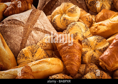 Auswahl an Brot Stockfoto