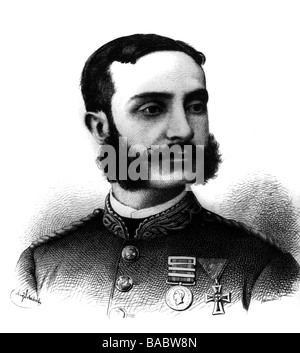 Alfonso XII, 28.11.1857 - 25.11.1885, König von Spanien 29.12.1874 - 25.11.1885, volle Länge, 1883, Stockfoto