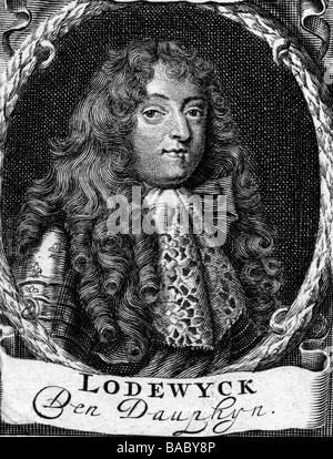 Louis Le Grand Dauphin", 1.11.1661 - 14.4.1711, Dauphin von Frankreich, Porträt, Niederländische Kupferstich, 17. Jahrhundert, Artist's Urheberrecht nicht gelöscht werden Stockfoto