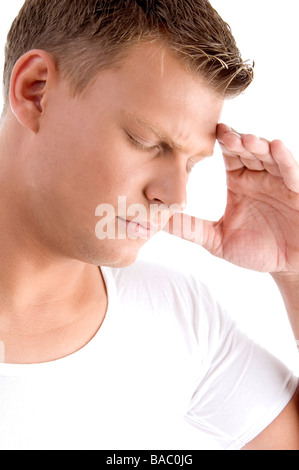junger Mann in Schmerzen Stockfoto