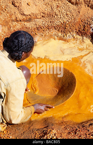 Madagaskar, Atsimo Andrefana Region, meine Stadt Ilakaka, Königreich Sapphire, Sapphire Bagger Stockfoto