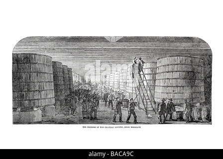 die Pressoir des Schlosses Lafitte in der Nähe von Bordeaux 1854 Lafite Rothschild Weingut Frankreich vier Wein erzeugenden Châteaux Bordeau Stockfoto