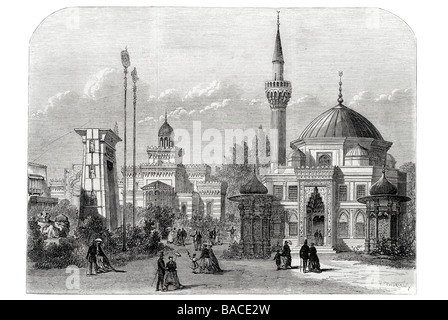 türkische Moschee und der Palast des Pacha von Ägypten in der Park 1867 Zitadelle osmanische Regierung Stockfoto
