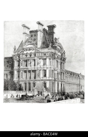 der neue Pavillon de Flore des Tuileries Palais du Louvre in Paris Frankreich 1867 Jacques Androuet II du Cerceau Stockfoto