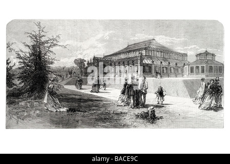 der Wintergarten oder gemäßigten Haus in die königlichen botanischen Gärten Kew 1867 Stockfoto