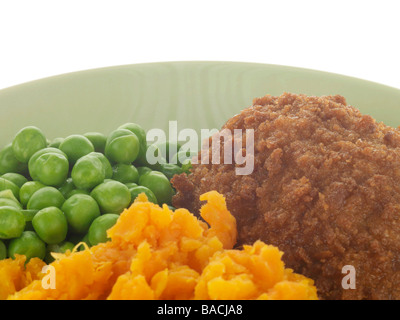 Huhn Kiew mit Gemüse Stockfoto