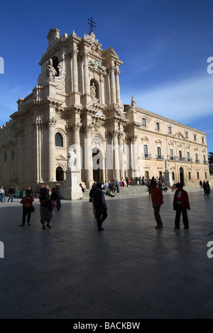 Die Kathedrale von Syrakus, Sizilien, Italien Stockfoto