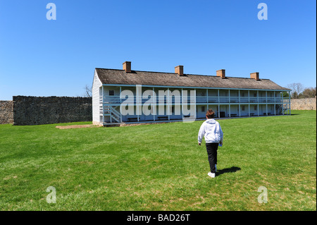 USA Maryland Washington County Fort Frederick State Park in der Nähe großer Pool-Kaserne Stockfoto