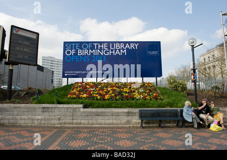 Der Standort der geplanten neuen Bibliothek in Centenary Square Birmingham. Das neue Gebäude soll vom niederländischen Architekten Mecanno. Stockfoto