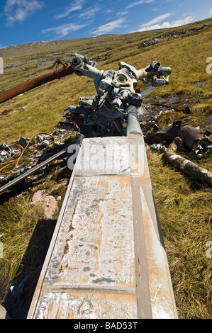 Wrack eines Chinook-Hubschraubers die stürzte während des Falkland-Konflikt in der Nähe von Stanley, Falkland-Inseln. Stockfoto