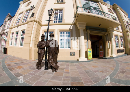 Laurel und Hardy-Statue in Ulverston. Stockfoto