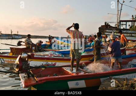 Angelboote/Fischerboote Nagapattinam Tamil Nadu, Indien Stockfoto