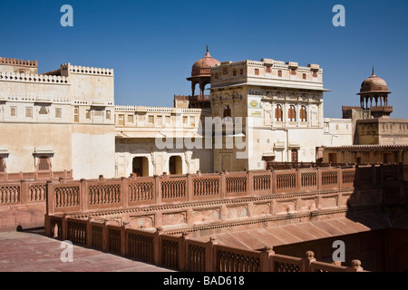 Junagarh Fort, Bikaner, Karan Mahal, Rajasthan, Indien Stockfoto