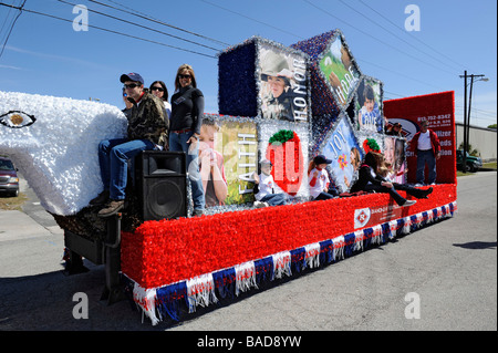 Schweben Sie im Strawberry Festival Parade Plant City Florida Stockfoto