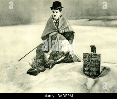 DER Goldrausch 1925 Stummfilm mit Charlie Chaplin Stockfoto