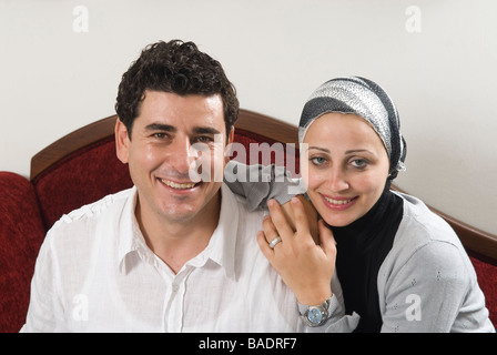 Junge muslimische paar Stockfoto