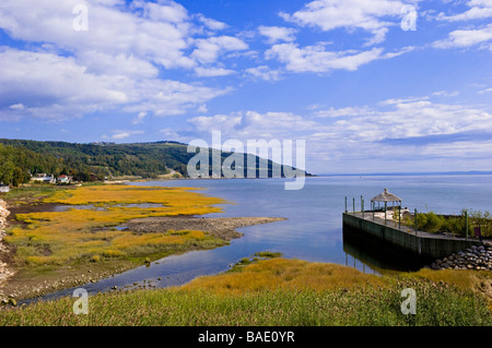 Übersicht der Küstenlinie, Charlevoix, Quebec, Kanada Stockfoto