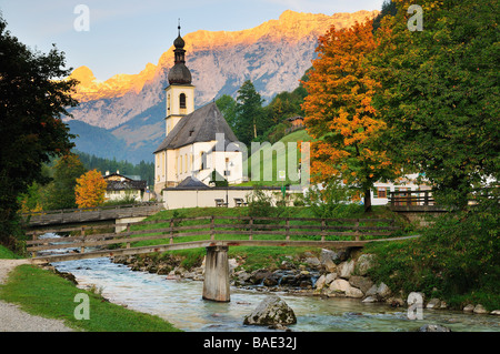 Kirche in Bergen, Ramsau, Bayern, Deutschland Stockfoto