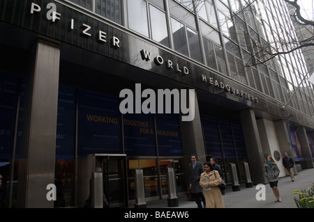 Pfizer World Headquarters in Midtown in New York auf Mittwoch, 8. April 2009 Frances M Roberts Stockfoto