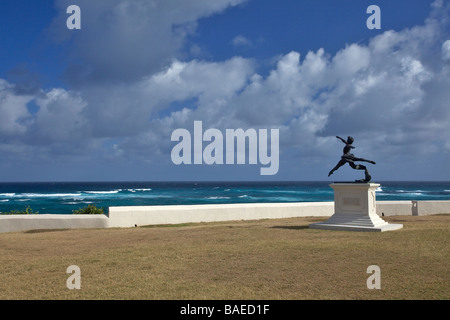 Grand Jete Statue am Kran Resort & Residenzen, Südküste, Barbados Stockfoto