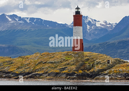 Die südlichen die meisten Leuchtturm der Welt bekannt als Les Eclaireurs. Beagle-Kanal, Tierra Del Fuego, Ushuaia. Stockfoto