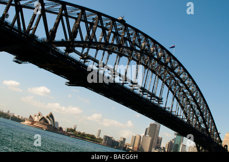 Sydney Harbour Bridge und Opera House New South Wales Australien Stockfoto