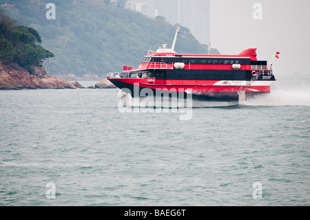 Turbojet, Fährgesellschaft, die die Verbindung zwischen Macau und Hong Kong macht. Stockfoto