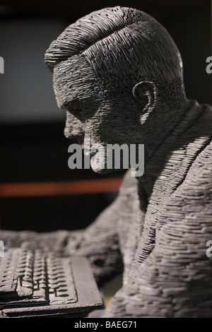 Alan Turing Statue in Schiefer Stockfoto