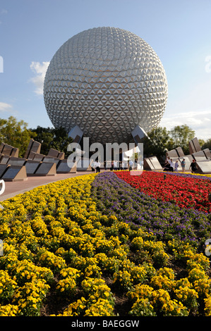 Raumschiff Erde im Walt Disney World Epcot Theme Park Center Orlando Florida Central Stockfoto