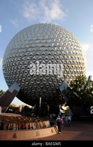 Raumschiff Erde im Walt Disney World Epcot Theme Park Center Orlando Florida Central Stockfoto