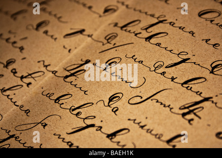 old Vintage schreiben Stockfoto