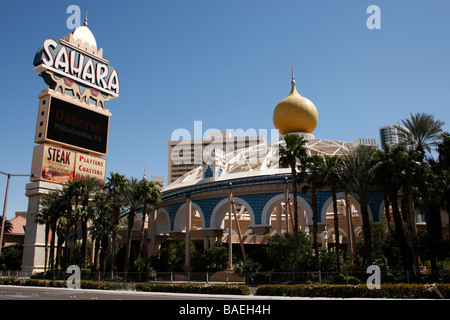 Das Sahara Hotel und Casino Las Vegas Boulevard Las Vegas Nevada, usa Stockfoto