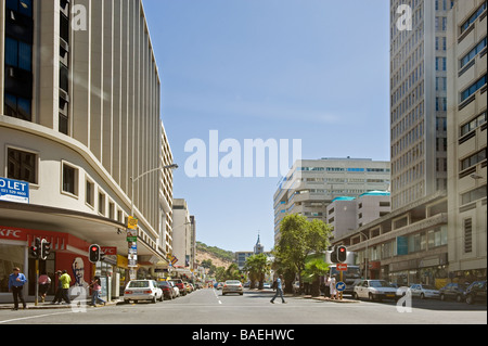 Aktionsbereich Straße in die Stadt Kapstadt Südafrika Stockfoto