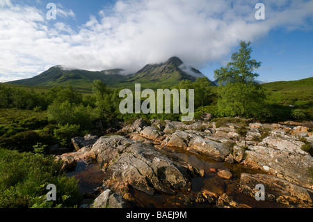 SRON na Creise und die Blackmount-Reihe von Rannoch Moor, nahe Glencoe, Highland Region, Schottland, Großbritannien Stockfoto