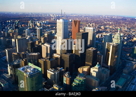 Im Stadtzentrum gelegenes Toronto vom CN Tower Toronto Ontario Kanada Stockfoto