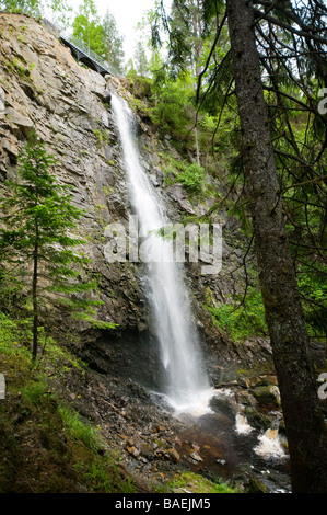 Falls Plodda, in der Nähe von Tomich, Highland Region, Scotland, UK Stockfoto