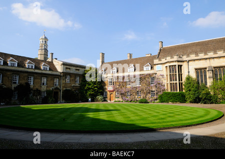 Erster Hof bei Christusse College Cambridge England UK Stockfoto