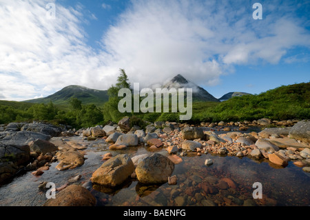 SRON na Creise und die Blackmount-Reihe von Rannoch Moor, nahe Glencoe, Highland Region, Schottland, Großbritannien Stockfoto