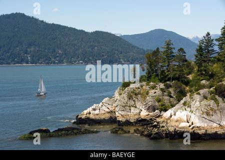 Segelboot an der Horseshoe Bay, West Vancouver, Britisch-Kolumbien Stockfoto