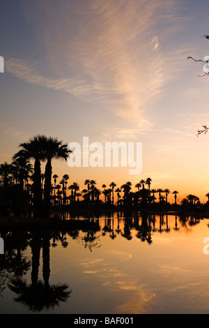 Papago Park bei Sonnenuntergang - Phoenix, Arizona Stockfoto