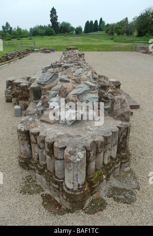 Die Ruinen von Bordesley Abbey eine mittelalterliche Zisterzienser-Abtei in der Nähe von Redditch, Worcestershire. Während der Auflösung zerstört im Jahre 1538. Stockfoto