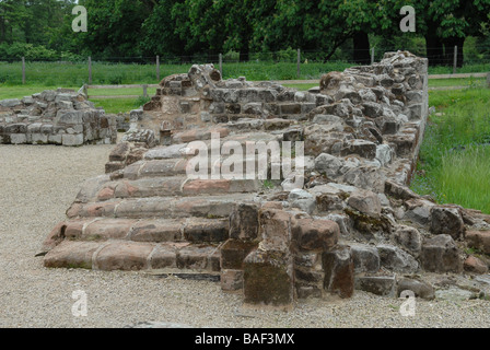 Die Ruinen von Bordesley Abbey eine mittelalterliche Zisterzienser-Abtei in der Nähe von Redditch, Worcestershire. Während der Auflösung zerstört im Jahre 1538. Stockfoto