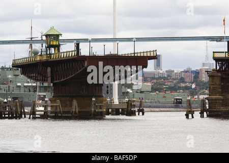 Pyrmont Bridge öffnen, Sydney, New South Wales, Australien Stockfoto