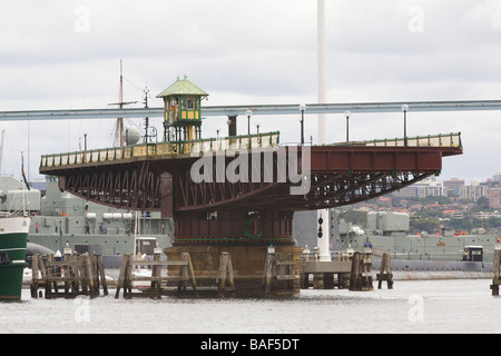 Pyrmont Bridge öffnen, Sydney, New South Wales, Australien Stockfoto