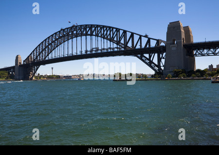 Sydney Harbour Bridge gesehen von Kirribilli, North Shore Stockfoto